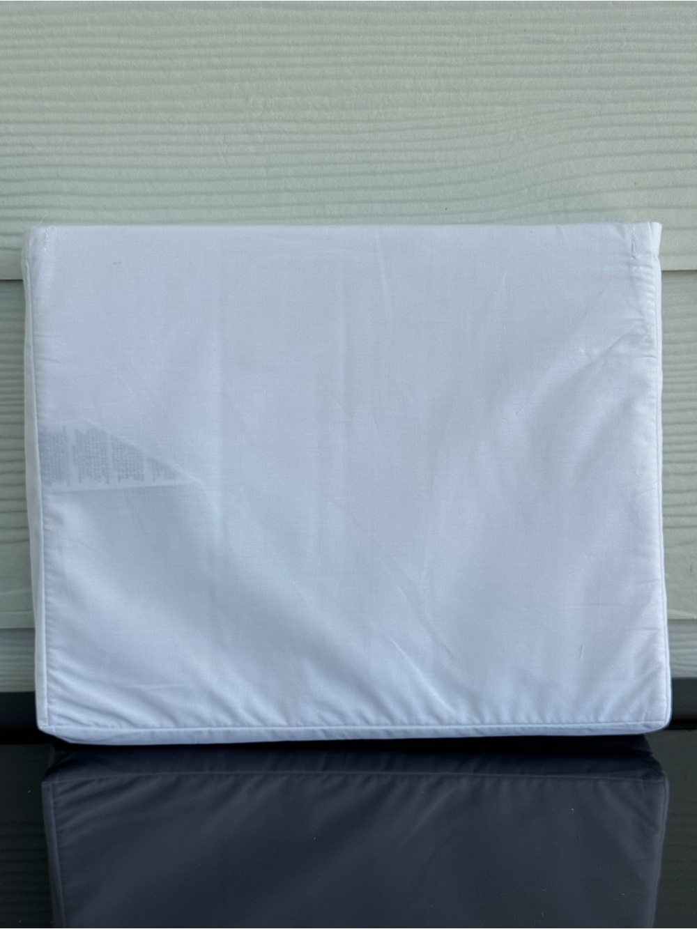 Ralph Lauren Palmer Percale Queen Flat Sheet Organic Cotton 464TC Navy Trim NWT - Picture 7 of 8